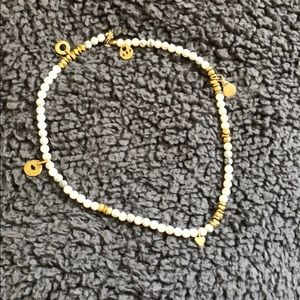 Gold and white Choker